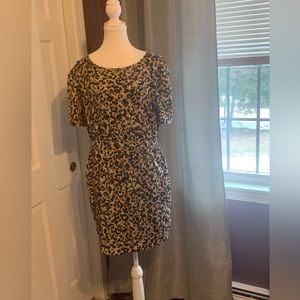 BCBG black and tan dress.